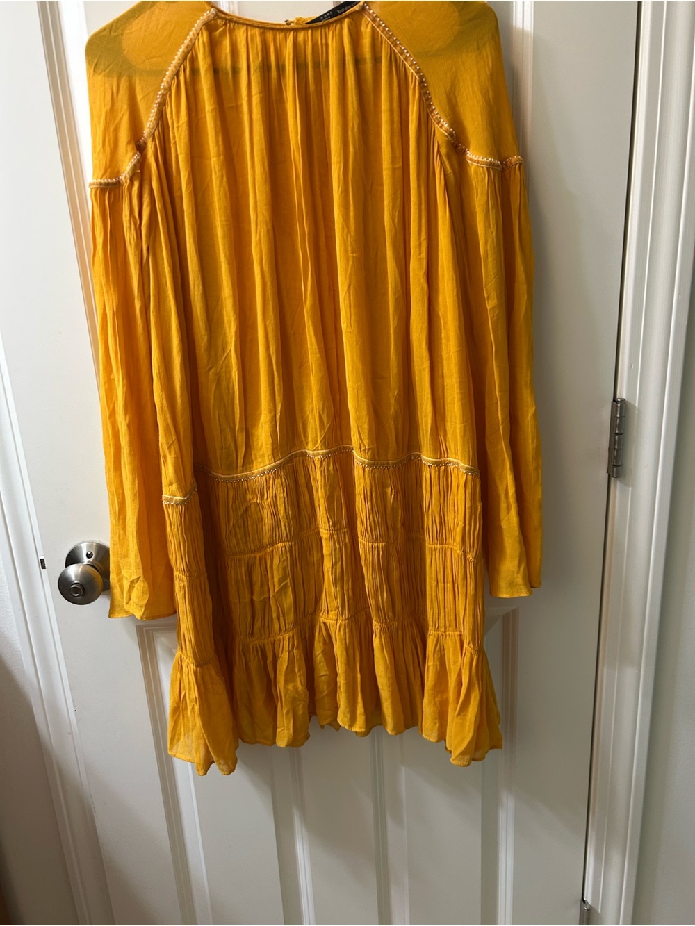 Zara Trafaluc Collection Mustard Yellow Dress Size XS PTP 23 - Picture 1 of 3